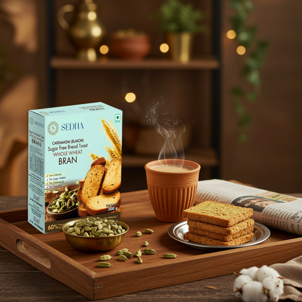 Cardamom (Elaichi) Sugar free bread toast